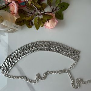 Dolls Kill Silver Chain Belt